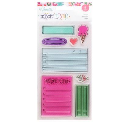 American Crafts Shimelle Laine Reasons To Smile - Acrylic Stamp Set